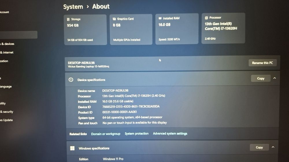 Laptop Gaming PERFORMANT 2026 Hp Victus i7 13620H RTX 5060 8GB!