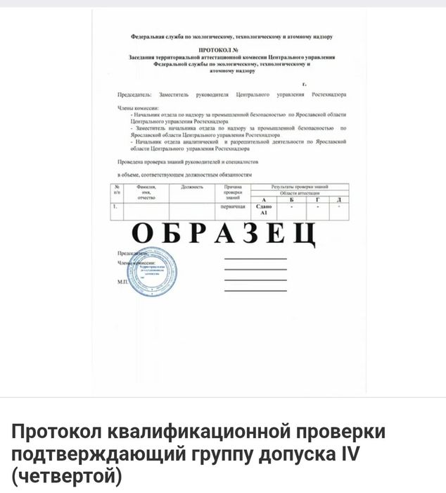 Группа допуск по электробезопасности