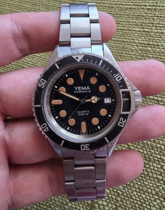 Ceas YEMA Superman II Quartz 300M Diver Vintage Retro Rar De Colectie