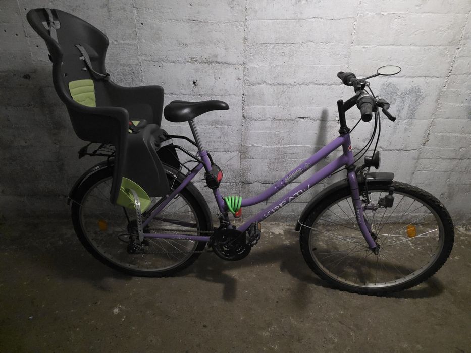 Bicicleta Kreativ life joy dama de  26' cu scaun pentru copii