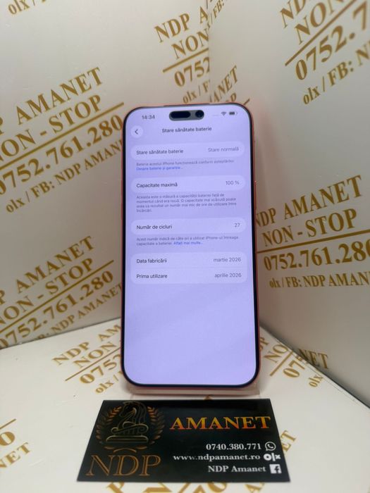 NDP Amanet Braila Iphone 17 Pro Max (55022)