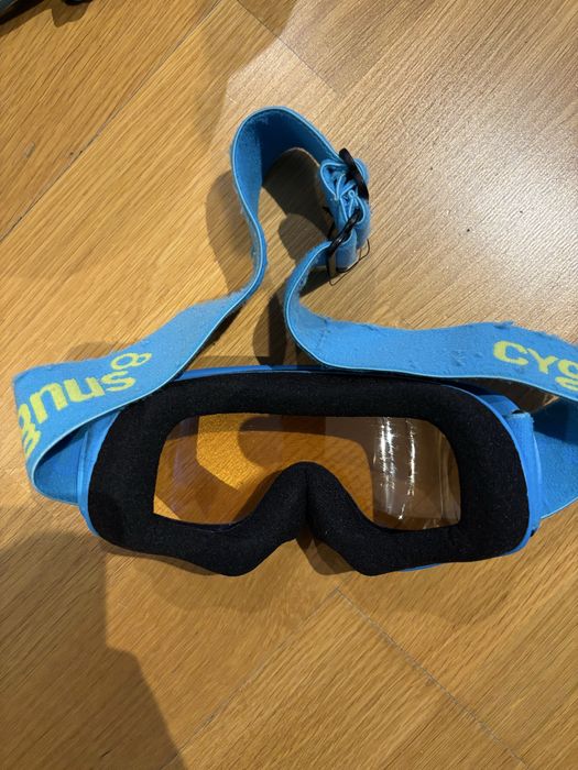 casca ski si ochelari copii cygnus cu urechi de tigru