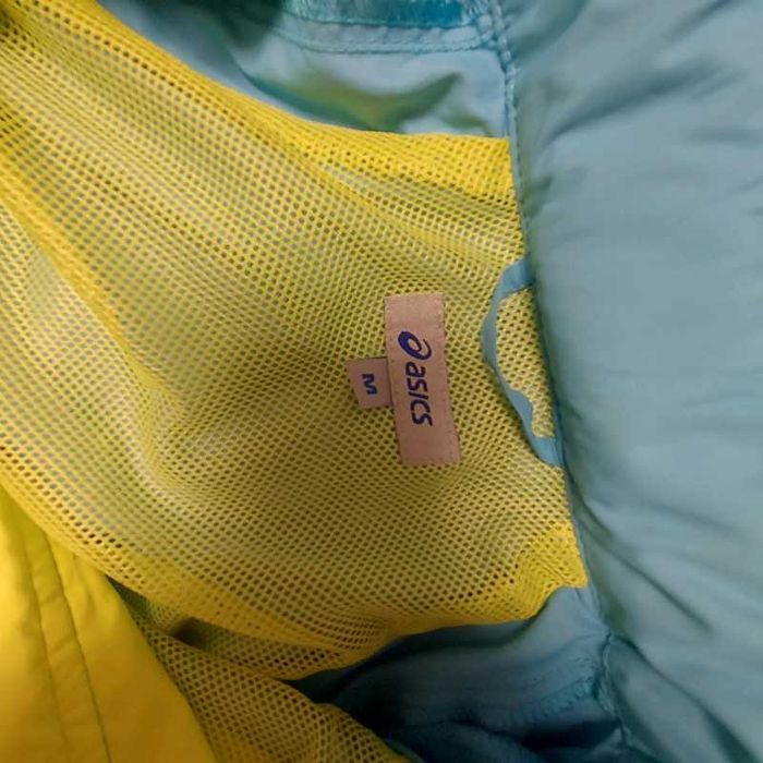 Geacă sport Asics, mărimea M, albastru cu galben