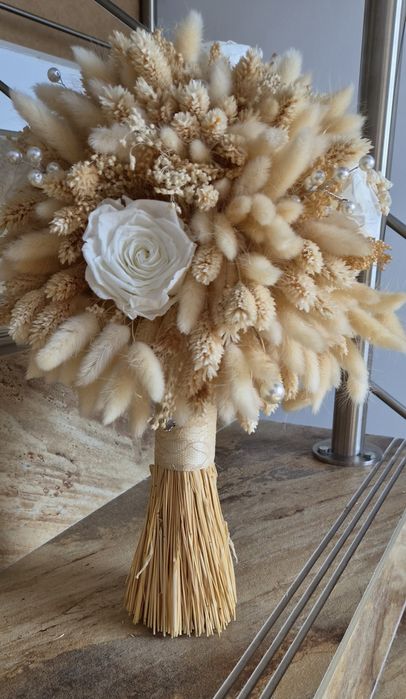 Buchet mireasa flori criogenate