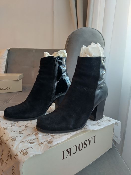 Боти Lasocki - черни , естествена кожа