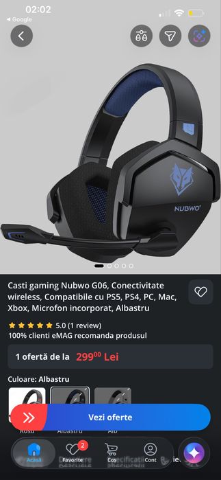 Căști Nubwo G06 wireless