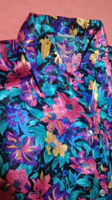 Cămaşă lungă satinată