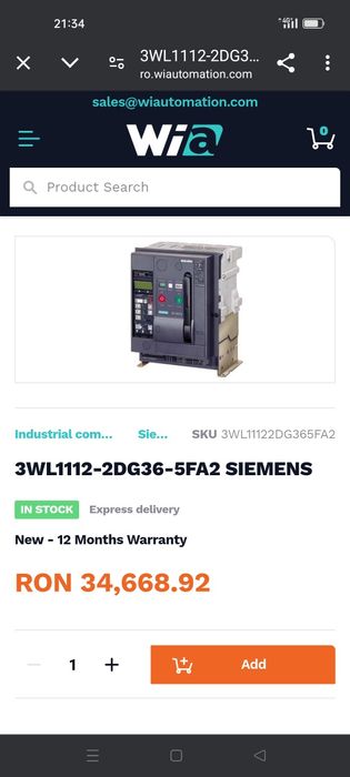 3WL1112-2DG36-5FA2 SIEMENS