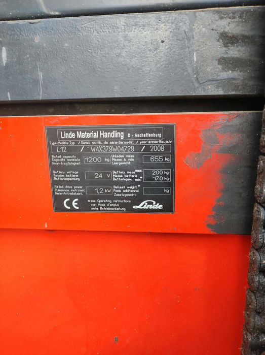 Електрически високоповдигач стакер LINDE L12 – 1200 кг, 24V, 2008 г.