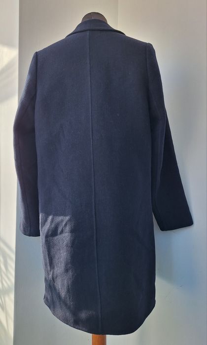 Palton bleumarin Zara lână Xs