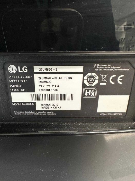 Monitor Led LG 29" (ag49 esplanada B.7821) Garantie 2 ani!