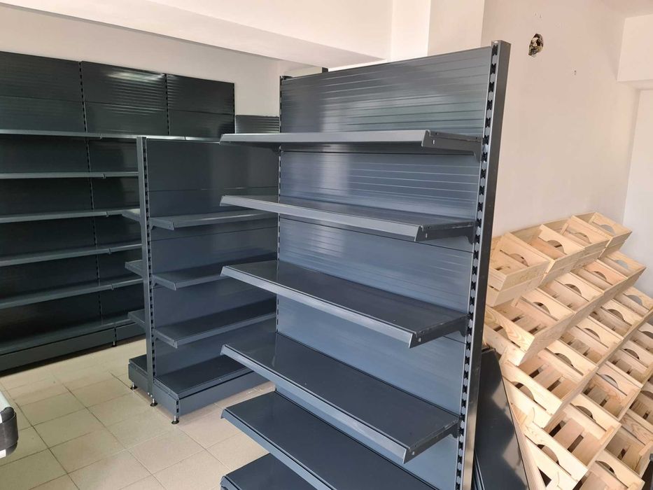 Стелажи крайстенни, островни, гондола  - НОВИ /налични на склад/