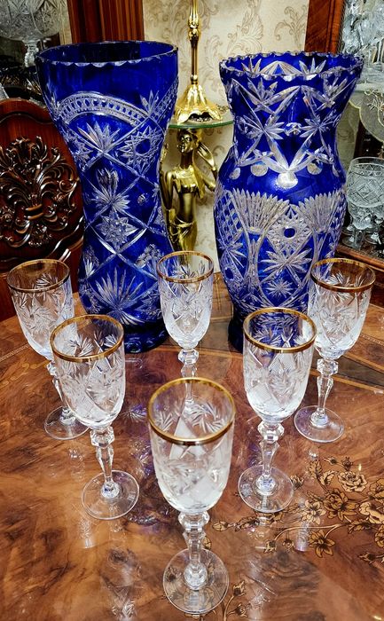 Хрусталь. Большие фужеры. Белоруссия "НЕМАН". Дёшево !