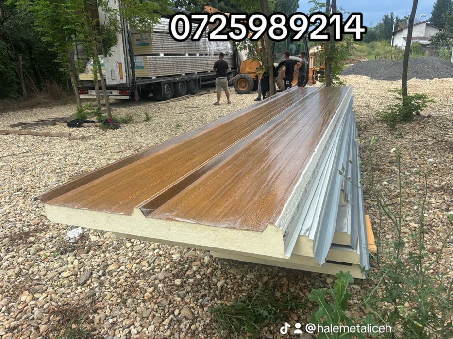 Panouri sandwich culoarea ralbamboo maro stejar
