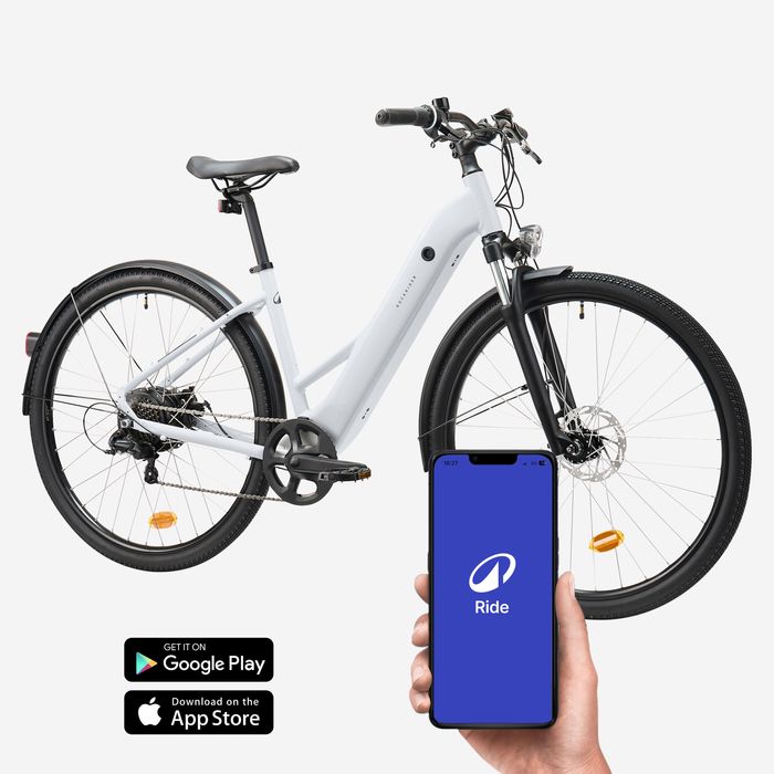 Bicicletă polivalentă electrică Cadru jos - produs resigilat Decathlon