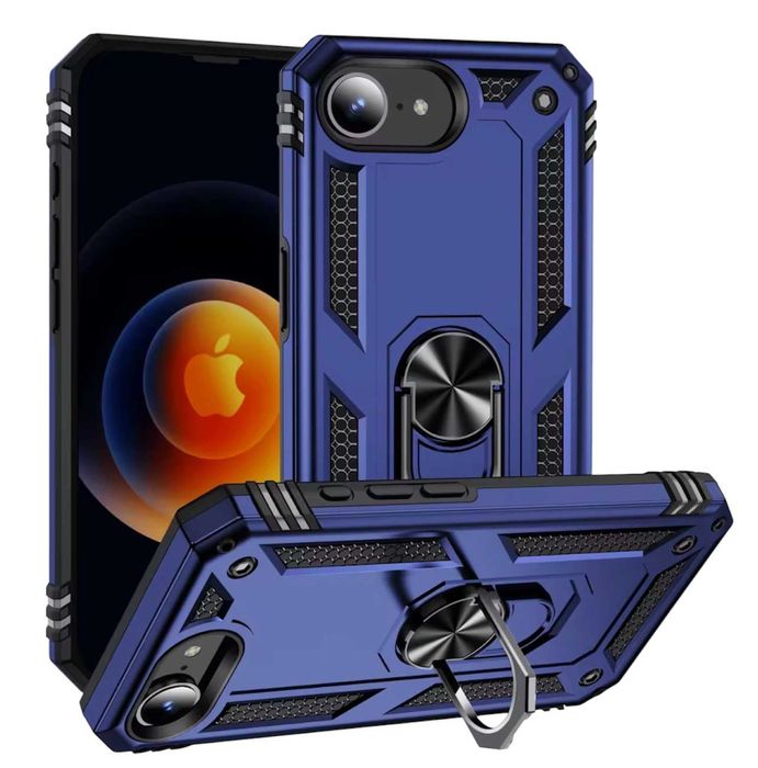 Husa antisoc hybrid ARMOR cu inel pt iPhone 16e / 14 / 14 Pro Max