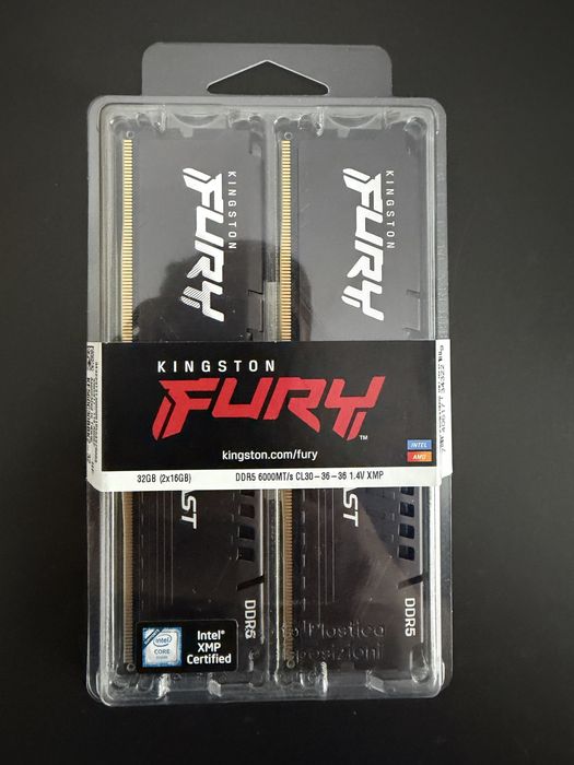 Kingston FURY Beast DDR5 32GB (2x16GB) 6000MT/s CL30 – NOI, SIGILATE, cu factură și garanție