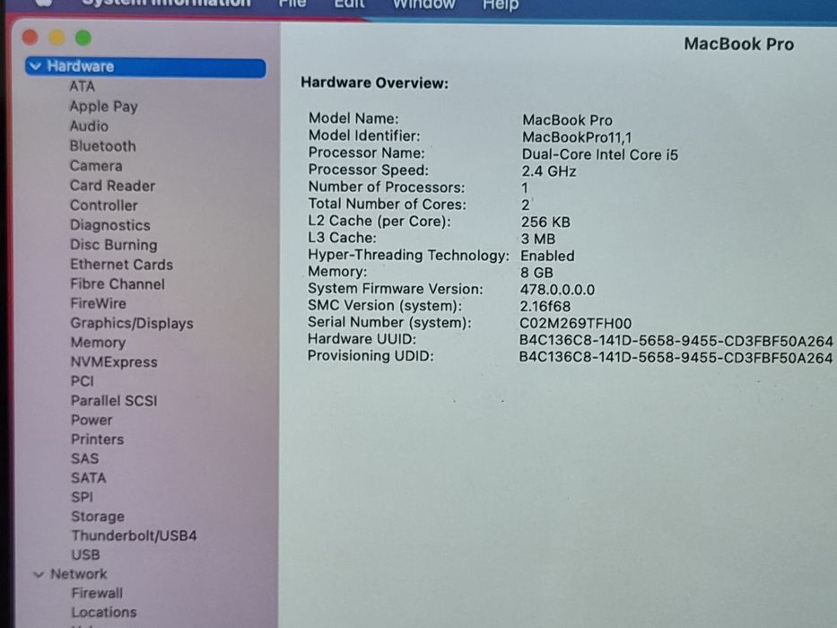 vand laptop Apple MacBook Pro Retina 13 2013.8Gb.Ssd 256 Gb