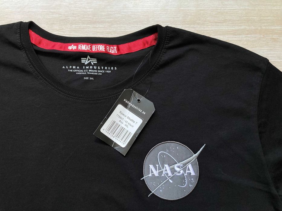 Нова Alpha Industries Space Shuttle мъжка черна тениска размер XXL