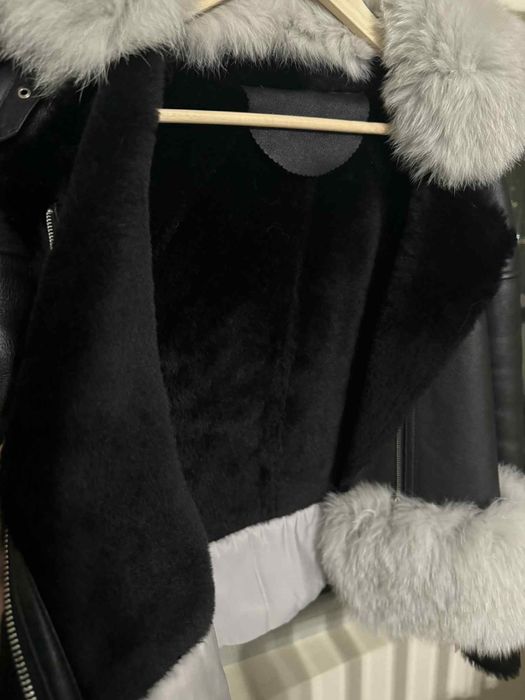 Палто с естествен косъм