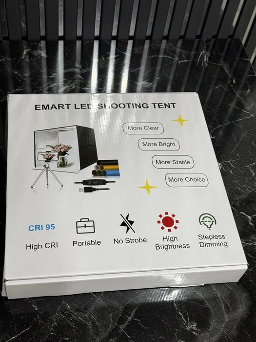 Mini studio foto LED EMART 30x30 cm – Nou