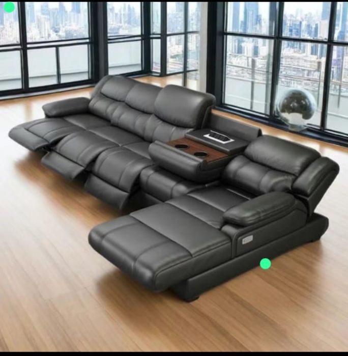 Модульный кожаный диван