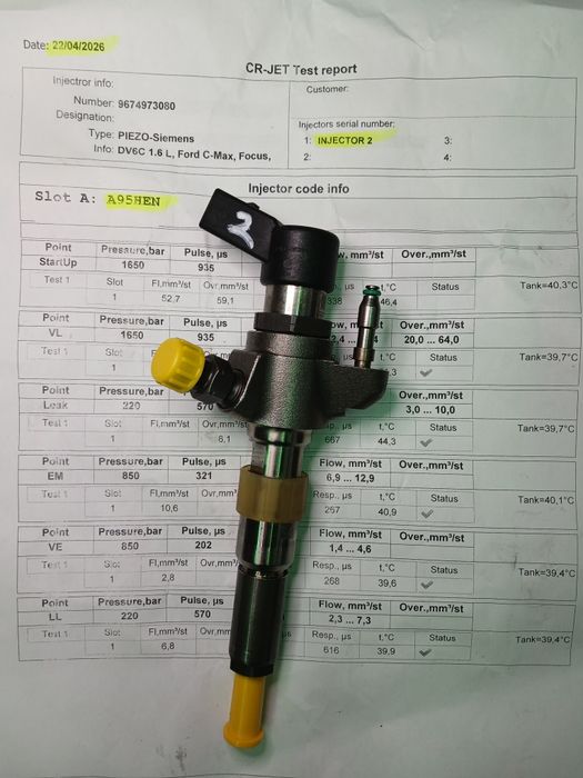 Injector Siemens Continental Piezo