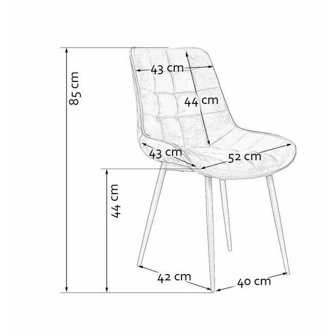 Scaun Ironny 52x43x85 Gri