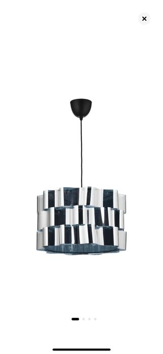 Lustra Ikea ÄLVSTARR Lamp shade, chrome effect, 51 cm