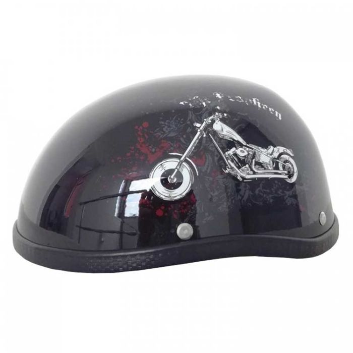 Каска за мотор тип канче - Черен Мат/Гланц.