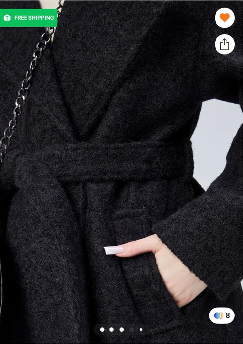 Палто букле дълго дебело зимно