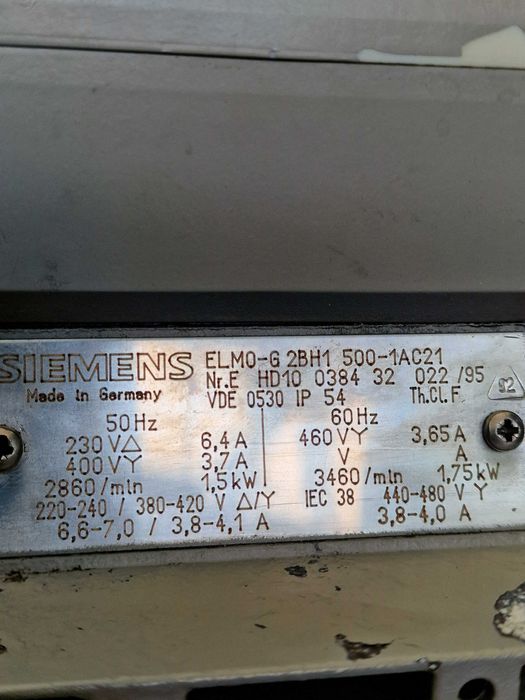 Вакуум помпа Siemens ELMO-G 1.5 kW / Въздуховка