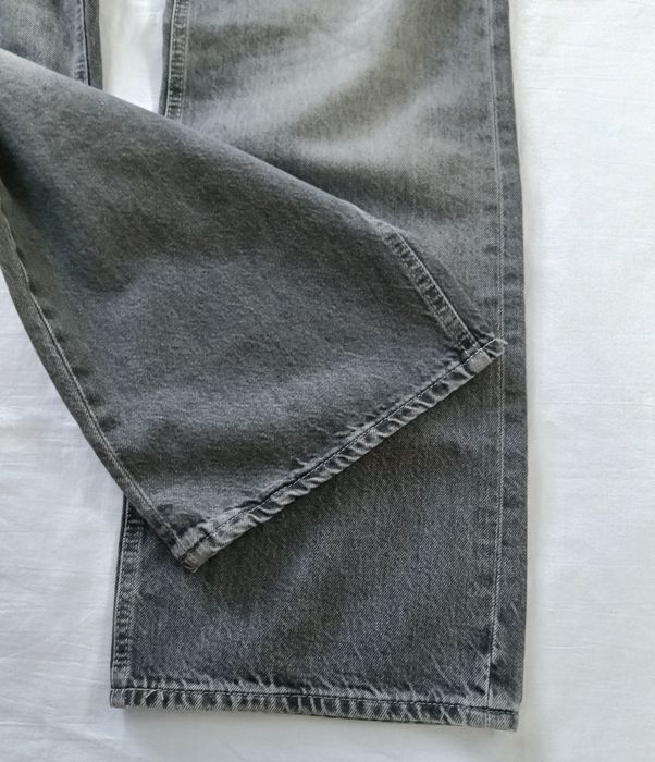 Blugi Zara noi cu etichetă - damă - Wide leg - 100% bumbac - Gri - mărimea XL