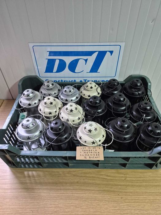 set 16 bucati candela metalica lumanare - lot 10-20-6