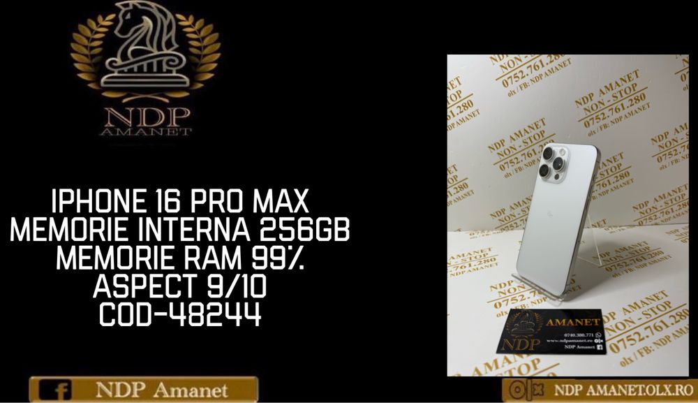 NDP Amanet Braila Iphone 16 Pro Max(48244)