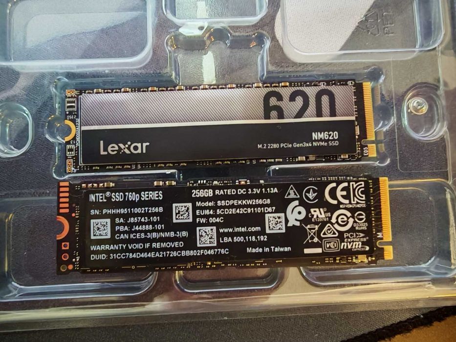 НОВИ ! Intel/LEXAR 256GB NVMe PCIe Gen.3 M.2 2280 Дискове