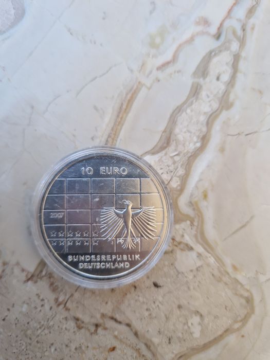 Сребърна 10 евро 2007г Германска Федерална Банка