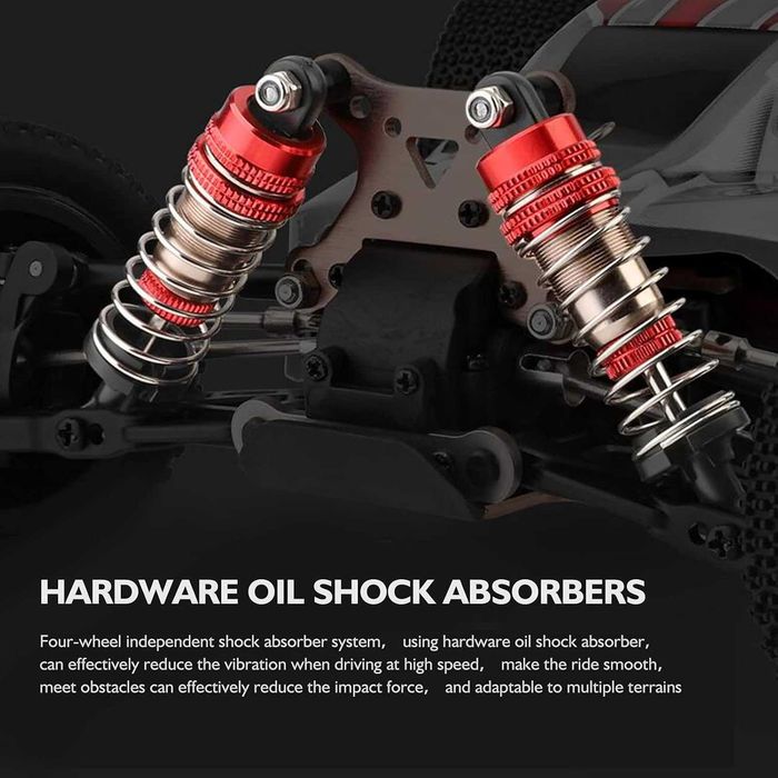 Професионална RC количка WLtoys 144001 - 60 км/ч (Метално шаси)