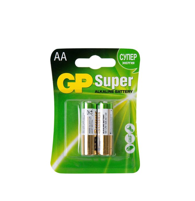 Батарейки типа AA GP Super Alkaline Battery блистер 2шт уп