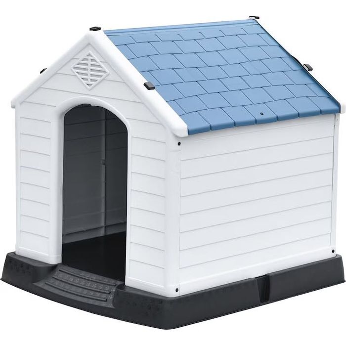 Casuta pentru Caini din Plastic Durabil si Rezistent la Apa