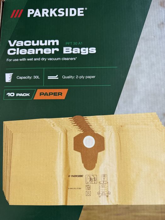 Хартиени торбички за прахосмукачка от 30 литра тип PFT 30 A1