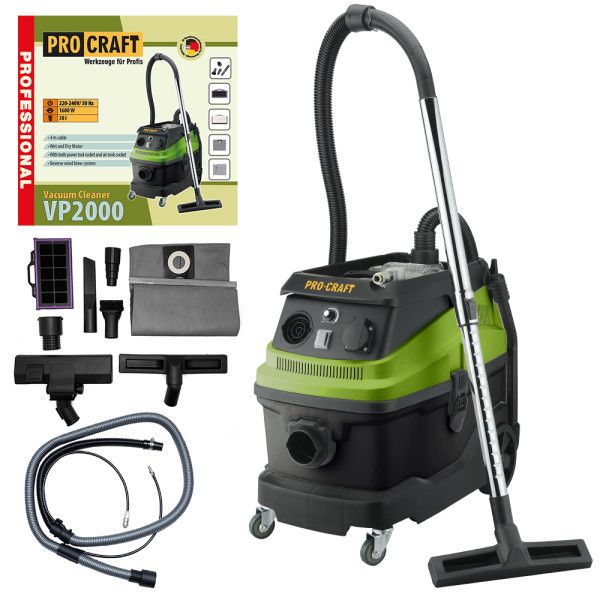 Прахосмукачка Procraft VP2000, 1600W за сухо и мокро почистване