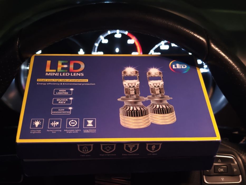 Led h7 cu lupa 6500k