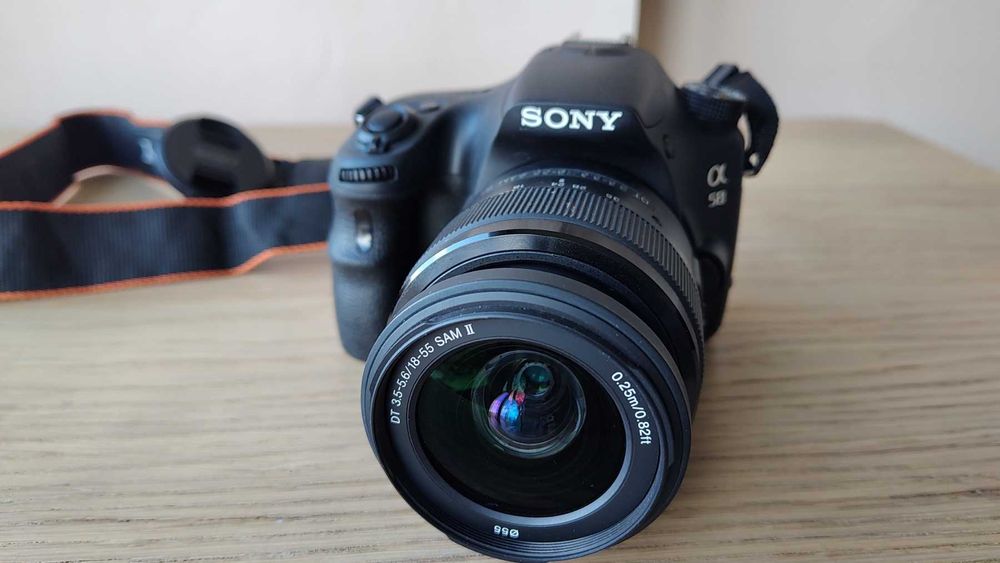 Sony Alpha 58 - 20.1MP Full HD DSLR фотоапарат + обектив SAL 18-55
