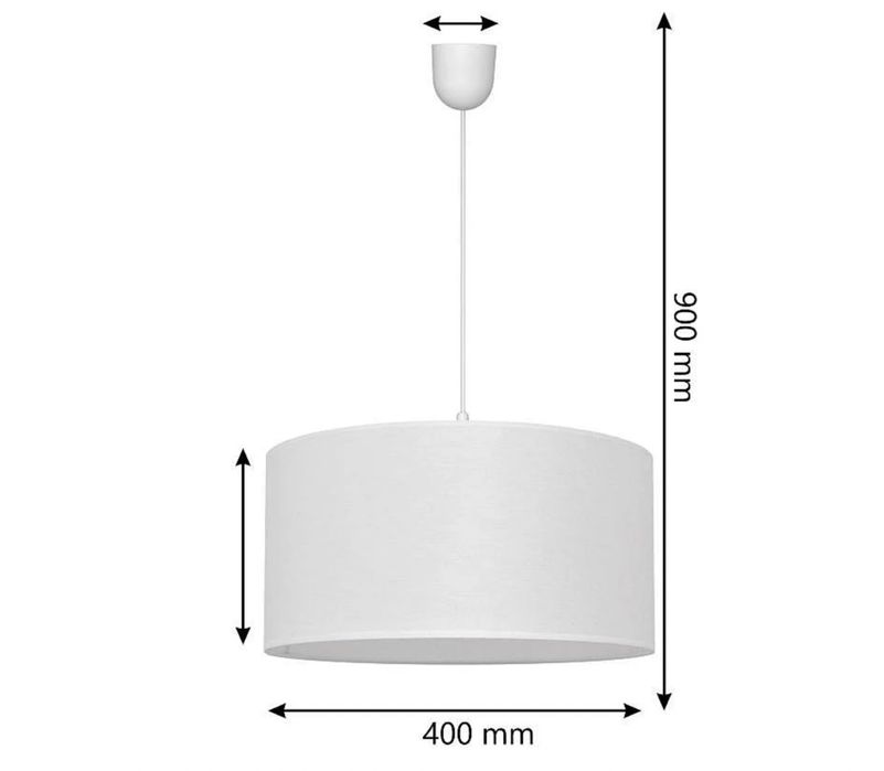 Lustra alba din textil