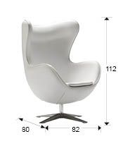 Fotoliu egg, alb, cod 594782N, SCHULLER