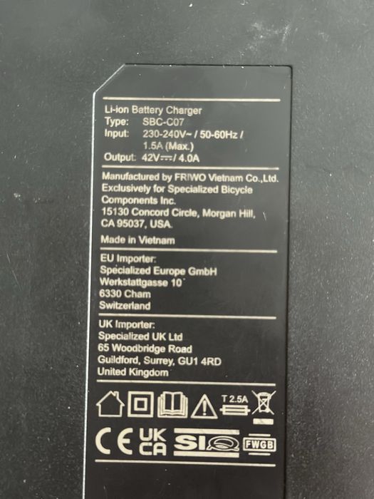 Incarcator bicicleta electrica Specialized SBC C07