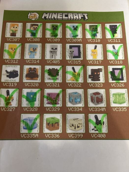 Продаю фигурку Kinder Joy Minecraft эндер Мена