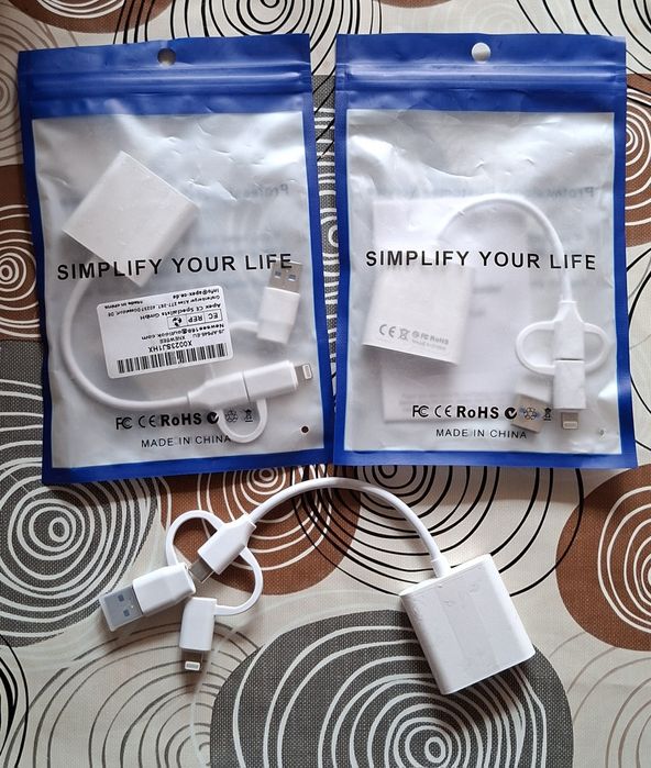 Lightning USB + microSD Адаптер за iPhone / iPad – НОВ – 7€