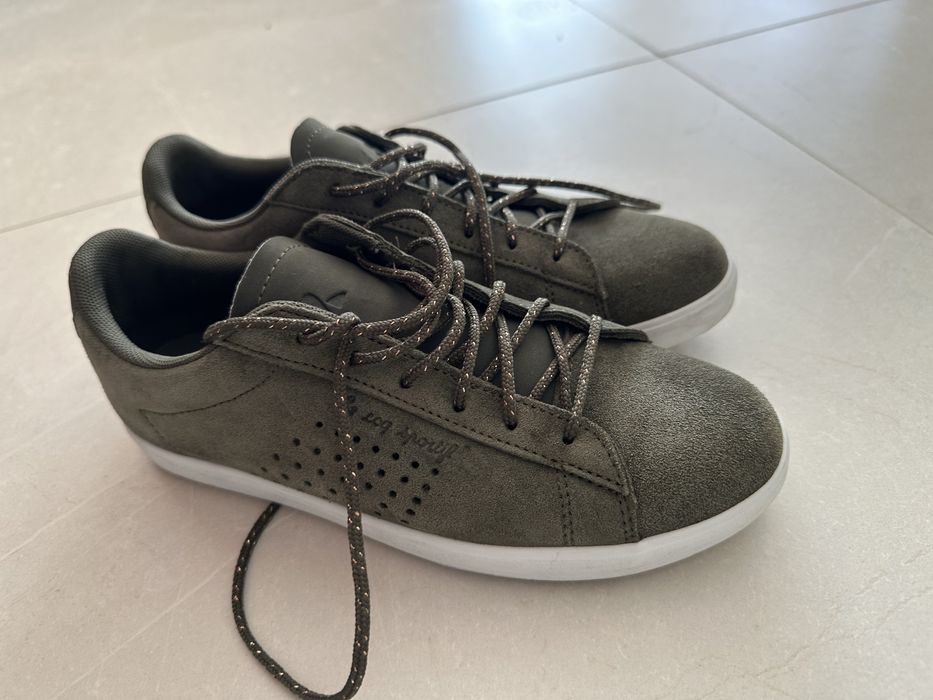 Зелени кецове от велур